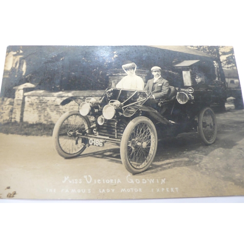 417 - Miss Victoria Godwin - 'The Famous Lady Motor Expert' - During Her Visit to the Isle of Man in 1905