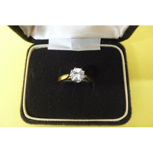 352 - Solitaire Diamond Ring Set in 18ct Gold Approx 1ct, Size O