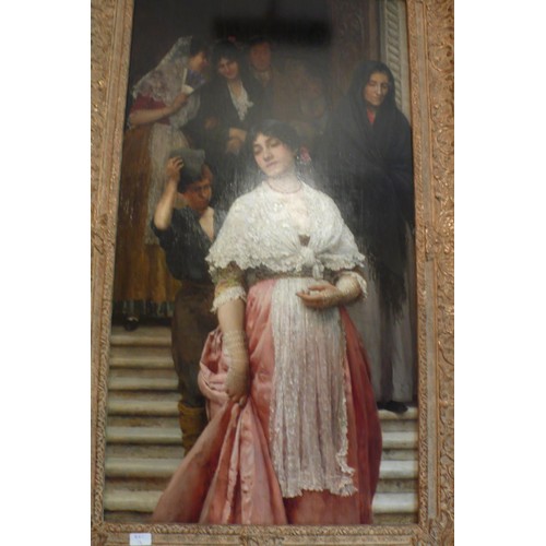 49 - Eugene De Blaas (1843-1931)
After Church
Oil on Panel
Signed and Dated 1883
In Original Gilt Wood an... 