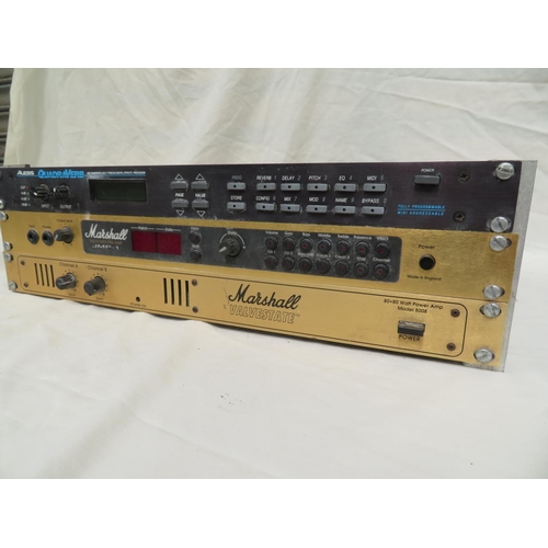 295 - Three rack units - 1, Alesis quadraverb, 2, Marshall Valve midi pre-amp JMP-1 & 3, Marshall Valvesta... 