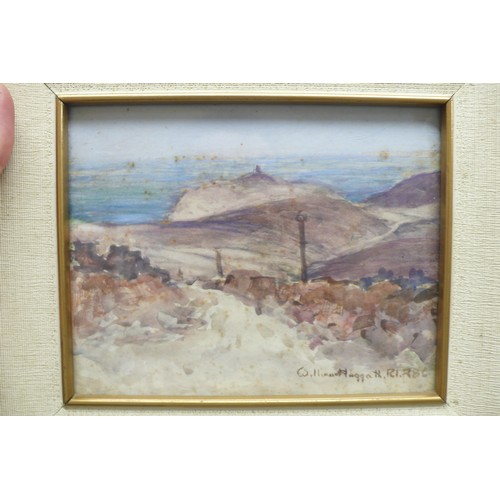 429 - William Hoggatt (RI.RBC), Peel Hill, watercolour, 5 1/2 X 7ins, Signed & titled, see label verso