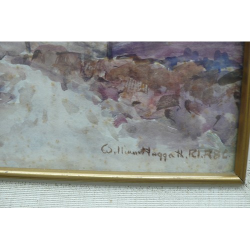 429 - William Hoggatt (RI.RBC), Peel Hill, watercolour, 5 1/2 X 7ins, Signed & titled, see label verso