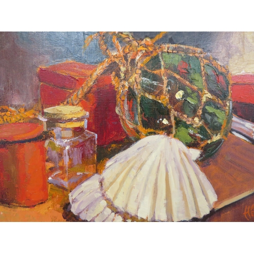 14 - Ann Heath, 'Studio Junk', oil on canvas, signed, 12x16ins