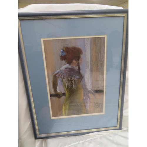 17 - Ann Heath, 'Julia', pastel, signed and dated 2005, 13.5x10ins