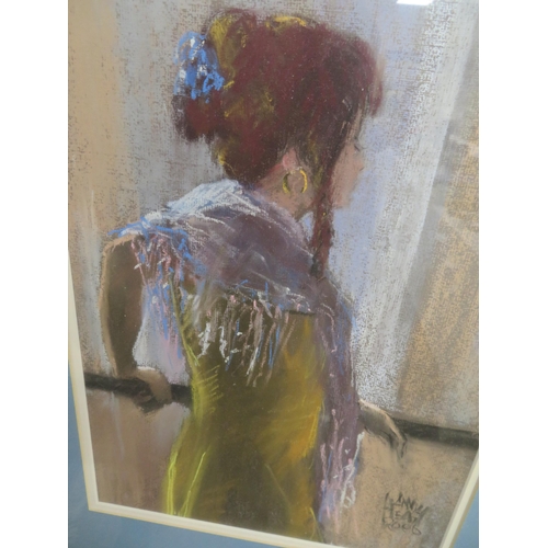 17 - Ann Heath, 'Julia', pastel, signed and dated 2005, 13.5x10ins