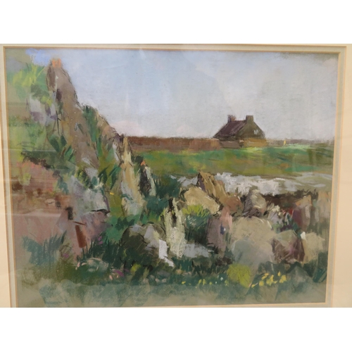 28 - Maurice Heath, 'Manx Cottage', pastel, signed & titled verso, 11x14ins