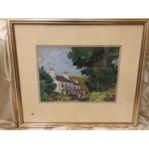 32 - Maurice Heath, 'Laxey Houses', pastel, signed & titled verso