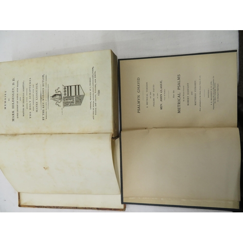 84 - 1) Memoirs of Mark Hildesley Lord Bishop of Sodor and Mann by the Rev. Weeden Butler, London 1799, 2... 