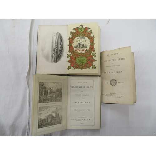 90 - Three Quiggins illustrated Guides to the Isle of Man, 1847, 1849 & 6th edition