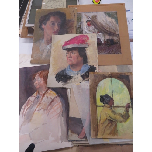 42 - Maurice Heath
a folio of oil, pastel and watercolour portraits