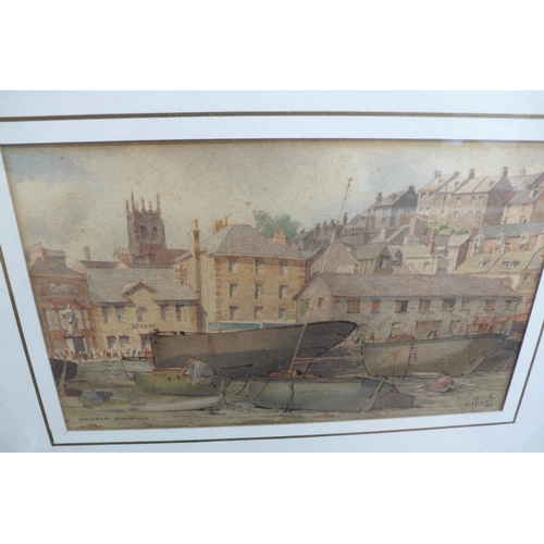 131 - Maurice Heath, Brixham Harbour, Watercolour, Signed, 7x11ins