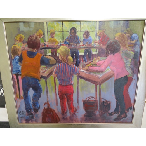 138B - Ann Heath
Children drawing and painting
workshop at the museum
oil on board
signed and dated 2011
20... 