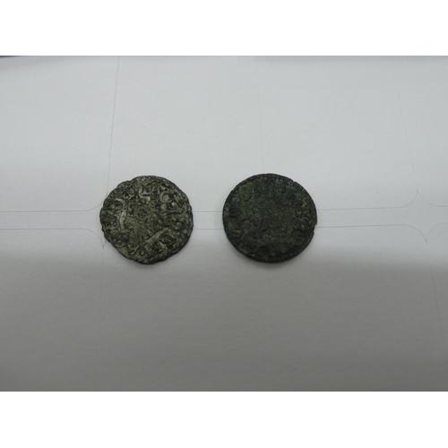 111 - Two James I 1603-1625 Harrington Farthings, S2674 type 1a