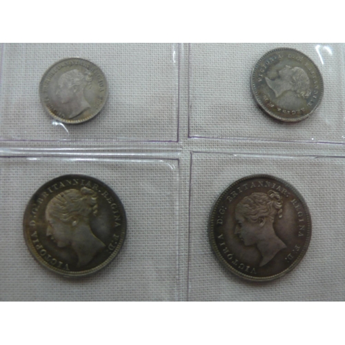 12 - 1871 silver maundy set, uncirculated, S3916