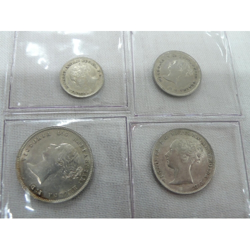 21 - 1843 silver maundy set GEF, uncirculated, S3916