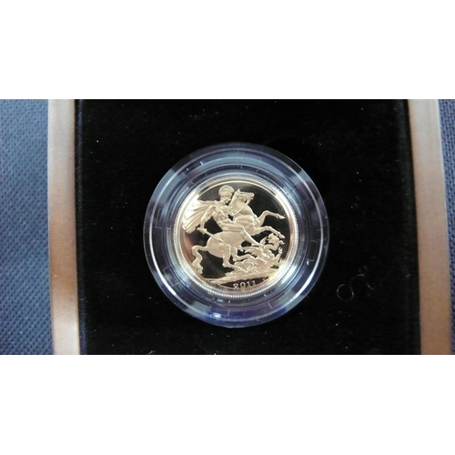 25 - 2011 Gold proof sovereign, cased & boxed with certificate, No.1691