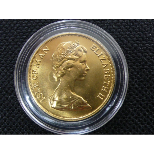 50 - 1973 Elizabeth II Isle of Man Gold sovereign, UNC