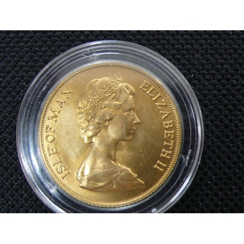 51 - 1973 Elizabeth II Isle of Man Gold sovereign, UNC