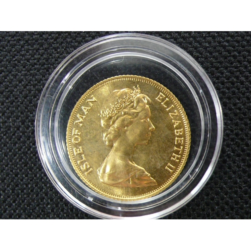 56 - 1973 Elizabeth II Isle of Man Half sovereign, UNC