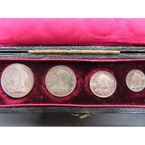 8 - 1896 silver maundy set, uncirculated, good tone, in original case, S3916