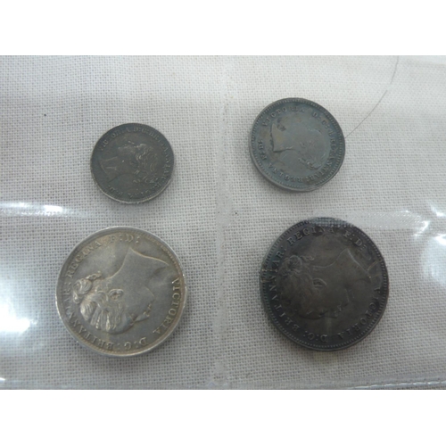 9 - 1885 silver maundy set, S3916