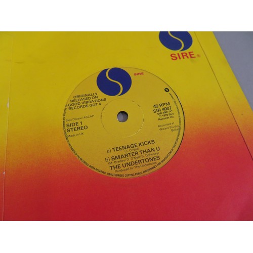 1 - The Undertones vinyl singles - Teenage Kicks (GOT 4) white sleeve first pressing together with You'v... 