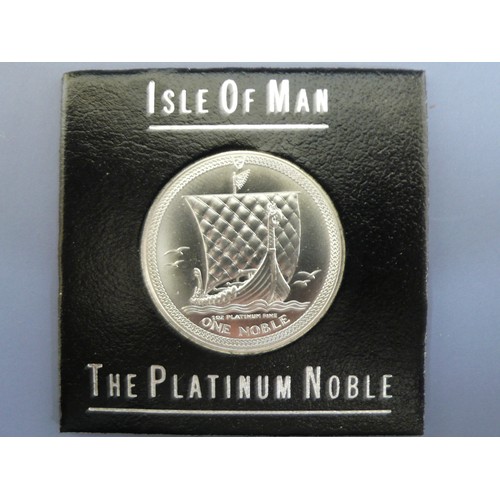 371 - Elizabeth II 1983 Isle of Man platinum Noble cased - UNC