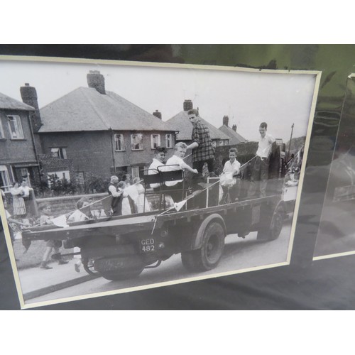 112 - Large well mounted collage of photographs relating to John Lennon and the Quarrymen from The Roseber... 