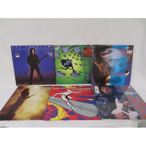 130 - Collection of Joe Satriani vinyl LPs - Flying in a blue dream, Time Machine, Not of this Earth, The ... 