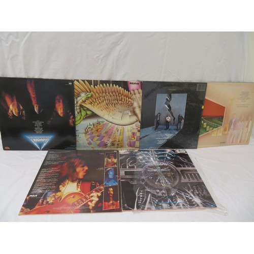 145 - Triumph vinyl LPs - Progressions of Power (PL 13524), Just a Game (PL13224), Allied Forces (AFL1-390... 