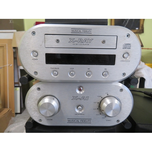 207 - Musical Fidelity X-A1 amplifier together with X-RAY 24 bit CD player and a pair of Kef Q speakers