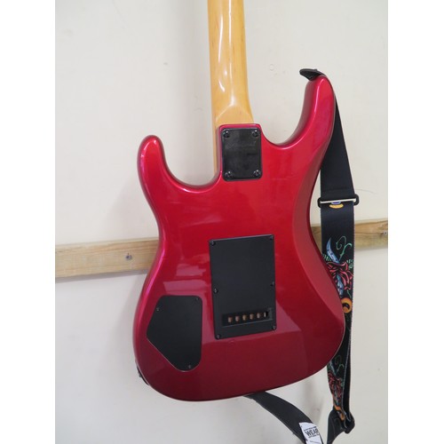 188 - Aria Pro II XR-Series Electrics six string electric guitar in sparkly red, two single coil and one h... 