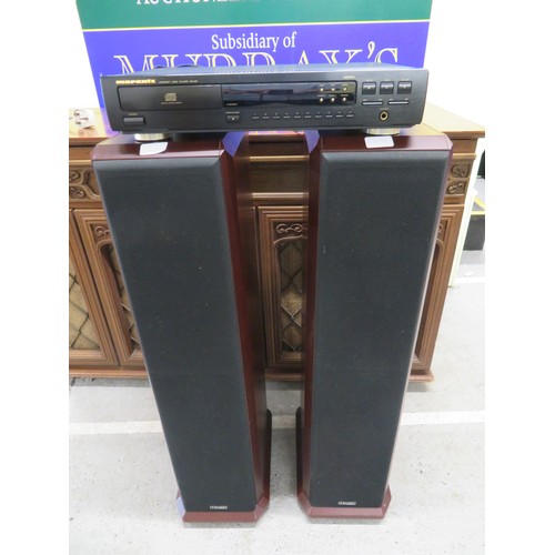 205 - Pair of Mission 753? floor speakers plus a Marantz CD player