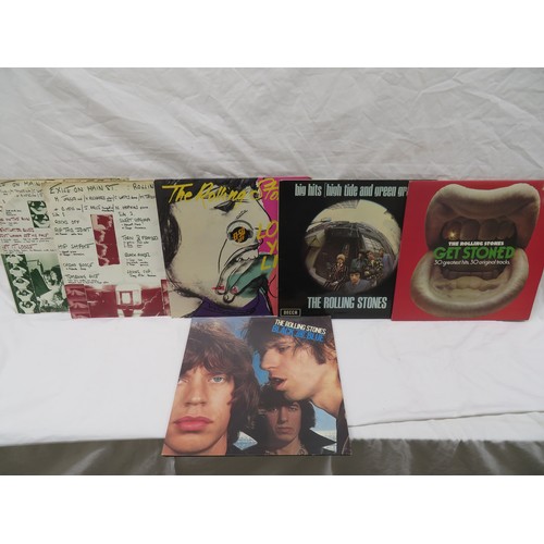 258 - Small collection of Rolling Stones LPs - Big Hits high tide and green grass, Get Stoned, Exile on Ma... 