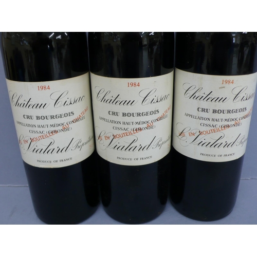 145 - Eleven bottles 1984 Chateau Cissac cru bourgeois, ullage top of shoulder