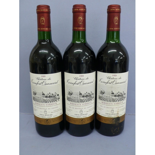 146 - Seven bottles 1989 Chateau de Terrefort-Quancard, ullage top of shoulder