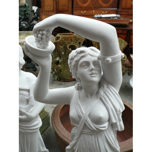 200 - A white Carrara marble  female figure of a dancer - height 35 ins approx