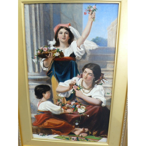 35 - 19th/20thC Italian School, 1) The Tambourine Player and her Daughter, 2) The Flower Seller with her ... 