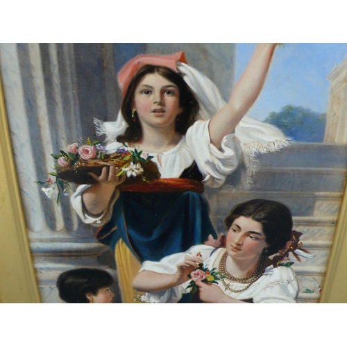 35 - 19th/20thC Italian School, 1) The Tambourine Player and her Daughter, 2) The Flower Seller with her ... 