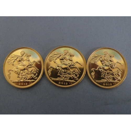 301 - Three 2013 sovereigns UNC