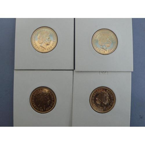 305 - Four 2013 sovereigns UNC