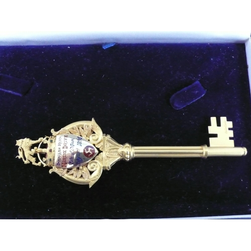 306 - The only 18 ct. Gold Key used by His Excellency Spencer Walpole to open the gate at the entrance of ... 