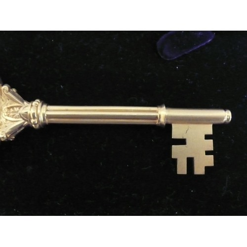 306 - The only 18 ct. Gold Key used by His Excellency Spencer Walpole to open the gate at the entrance of ... 