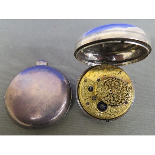 George III silver pair cased pocketwatch maker Smith of Alfreton No ...