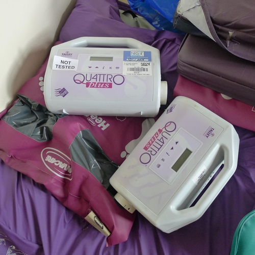 10 - A quantity of various inflatable pressure reducing patient's mattresses with several Quattro electri... 