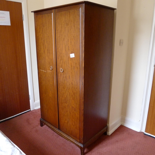 113 - A quantity of misc general bedroom furniture including; the single bed with mattress, wardrobe and 3... 