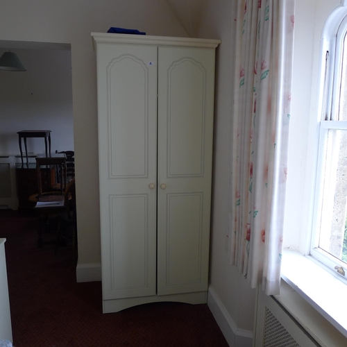 2 - a quantity of miscellaneous bedroom furniture including; wardrobe,  chest of drawers, single bed and... 