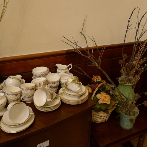 213 - A large quantity of misc decorative tea ware, coffee ware, ornaments, vases, jugs and glassware etc ... 