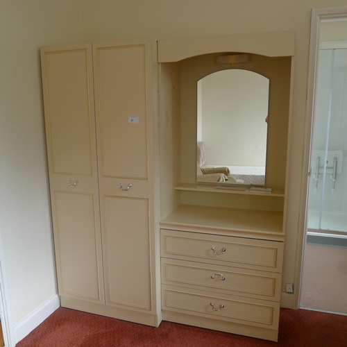 27 - A quantity of miscellaneous general bedroom furniture including; wardrobe, single bed, chest of draw... 