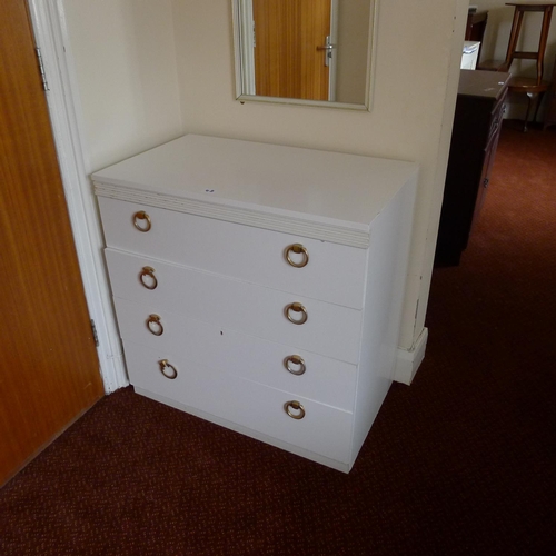 48 - A quantity of miscellaneous general bedroom furniture including; a single bed, a wardrobe, 3 chests ... 